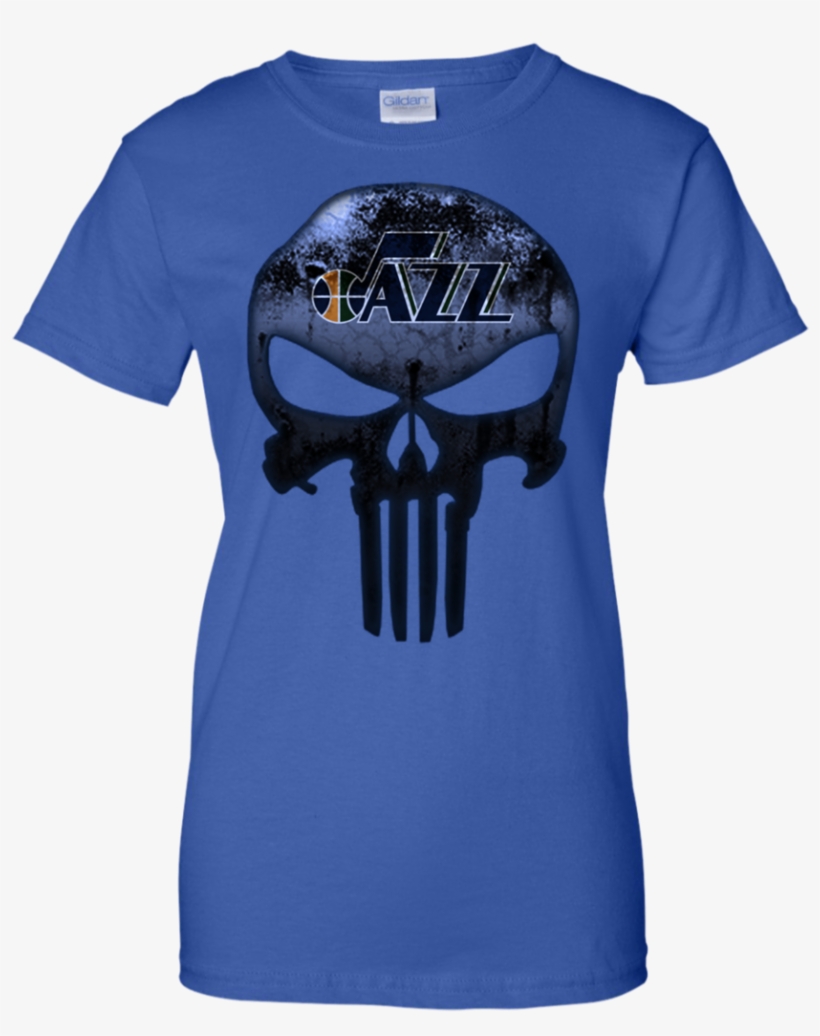 Utah Jazz Basketball The Punisher Skull Shirts T-shirts - Shirt, transparent png
