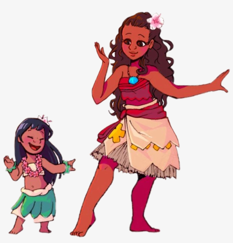 Aloha Sticker - Moana And Lilo, transparent png