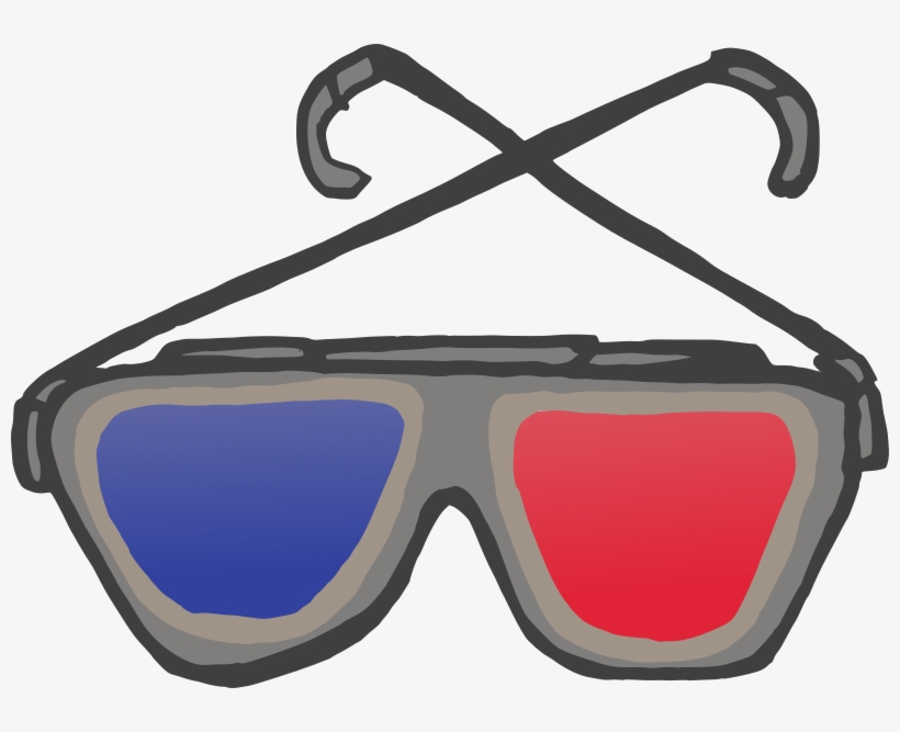 3d Anaglyph Glasses - 3d Glass, transparent png