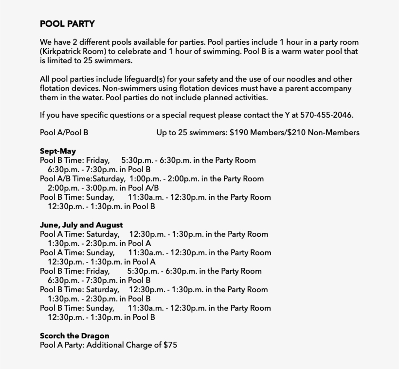 Pool Party We Have 2 Different Pools Available For - Job Responsibilities Of A Cnc Maintenance Technician, transparent png