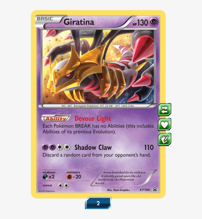 Holo Giratina Xy184 - Cartas Do Giratina, transparent png