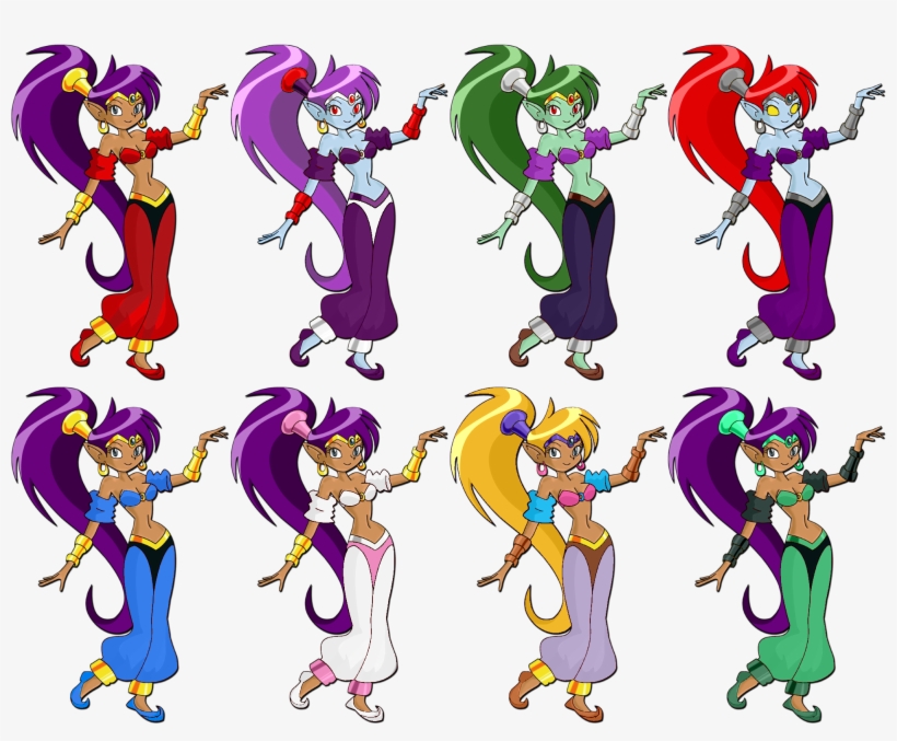 Lizuka's Alternate Color Mock-ups - Shantae, transparent png