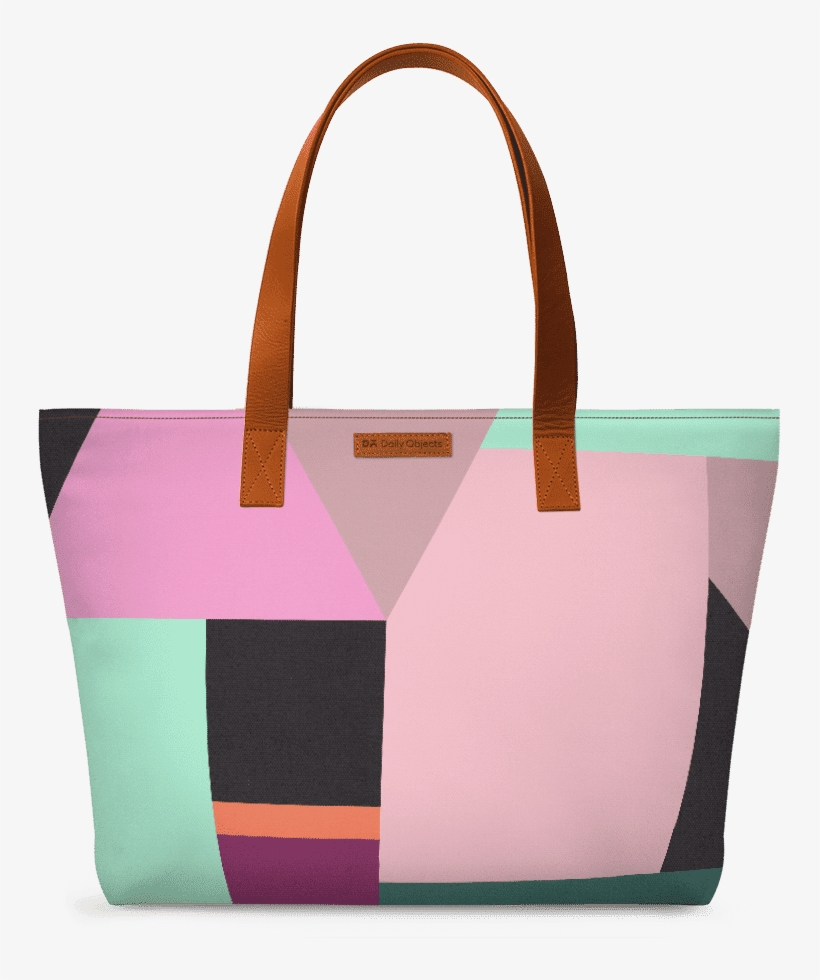 Dailyobjects Geometrical Abstract Shapes Fatty Tote - Tote Bag, transparent png