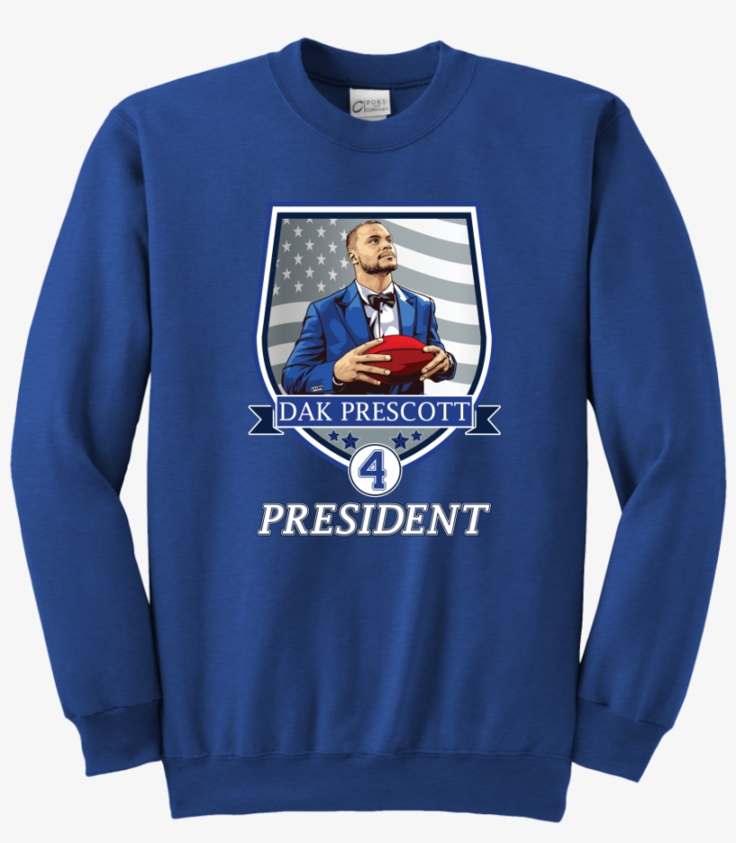 Dak Prescott 4 President Youth Sweatshirt - Crew Neck, transparent png