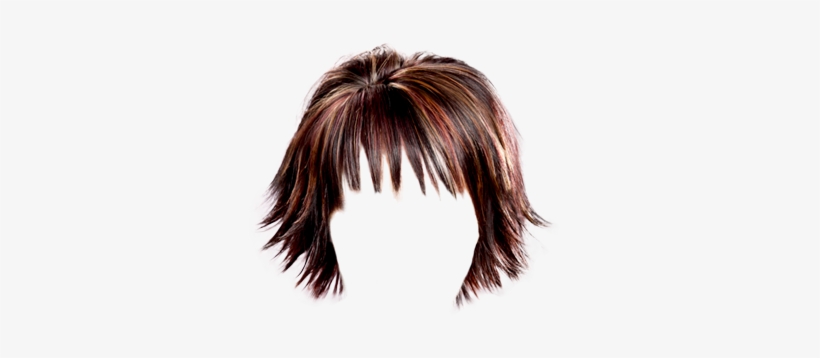 Casual Medium Straight Hairstyle With Layered Bangs - Lace Wig, transparent png