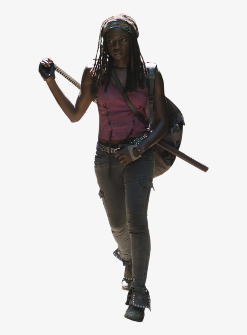 Lara Croft Michonne - Rick Walking Dead Png, transparent png