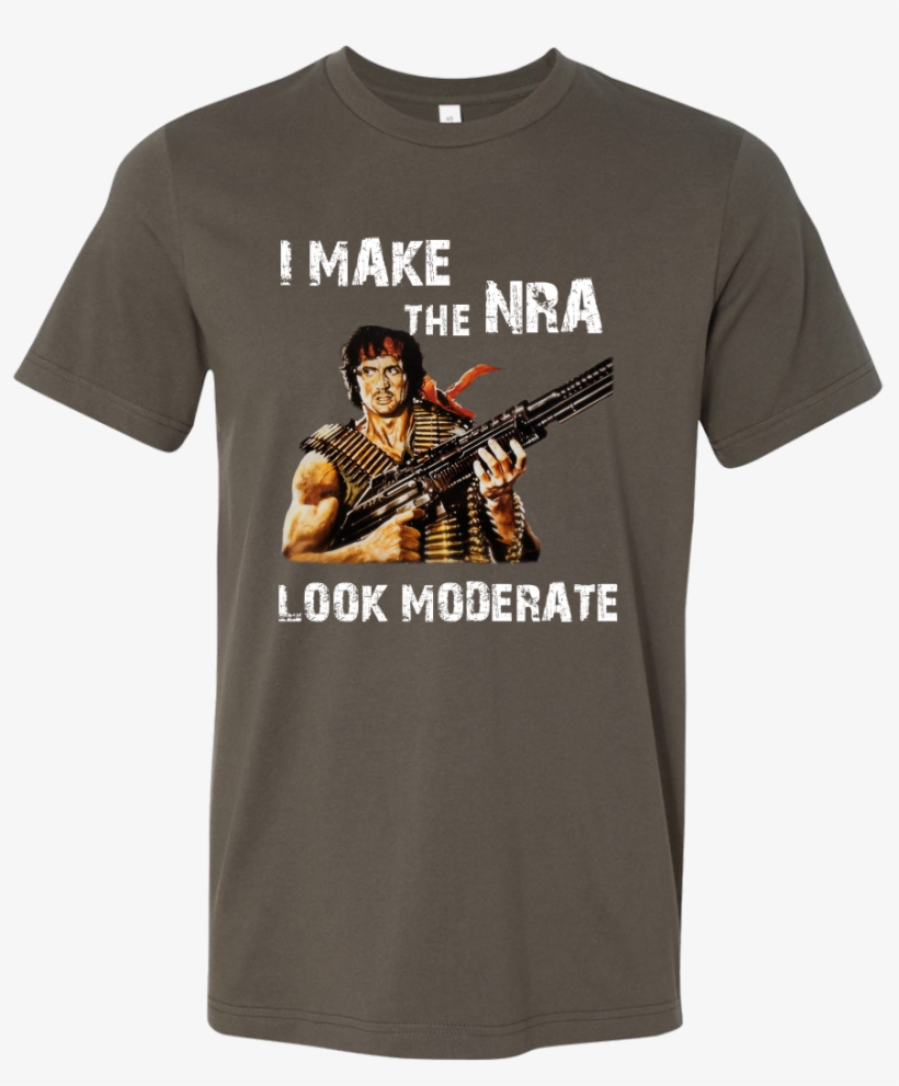 'i Make The Nra Look Moderate' Rambo T-shirt, Libertarian - Cheer Papa Shirt, transparent png