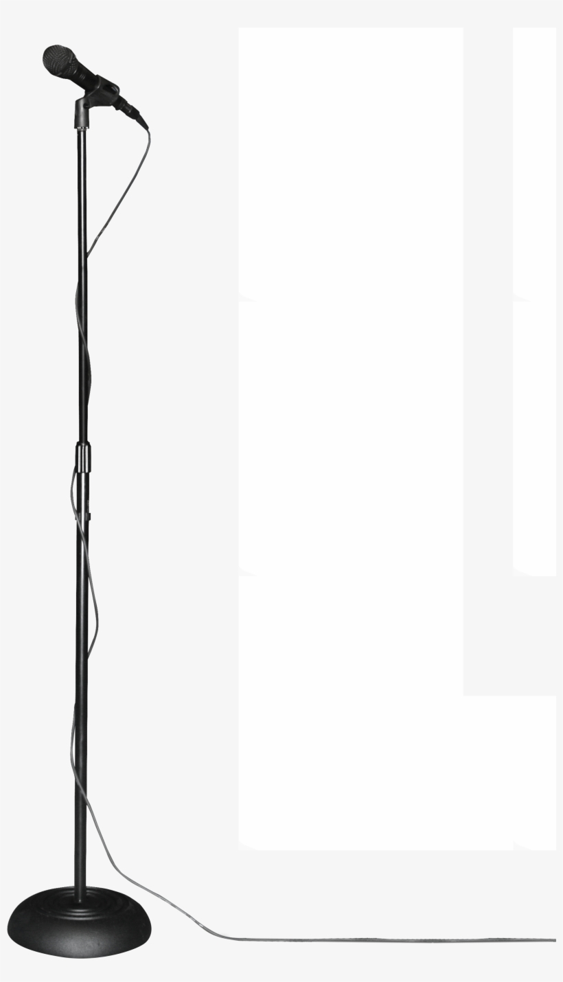 Round Base Microphone Stand With Adjustable Height, transparent png