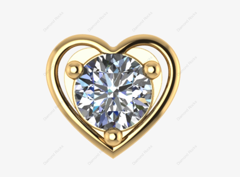 10cts Brilliant Diamond Nose Pin Threaded In 18 K Gold - Diamond, transparent png