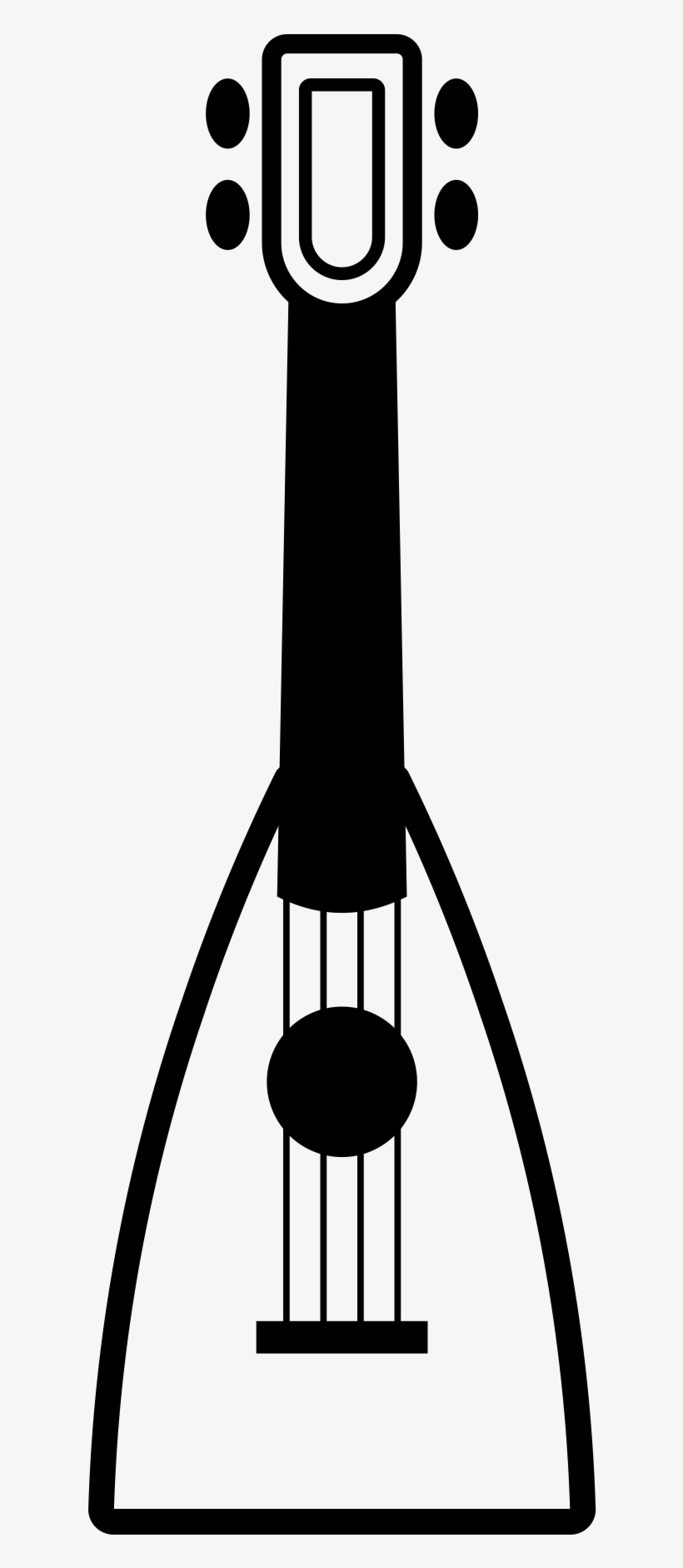 Fluke Ukulele - Banjo Clipart Black And White, transparent png