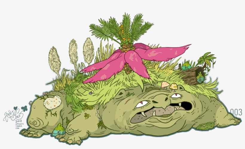 “ This Venusaur Is Too Heavy To Lift Itself, And Has - Mega Venusaur Fanart, transparent png