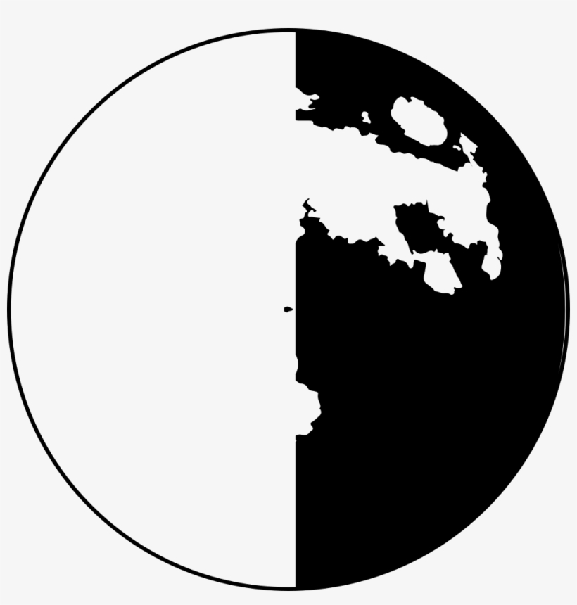 Half Moon Phase Symbol Comments - Moon Craters Black White, transparent png