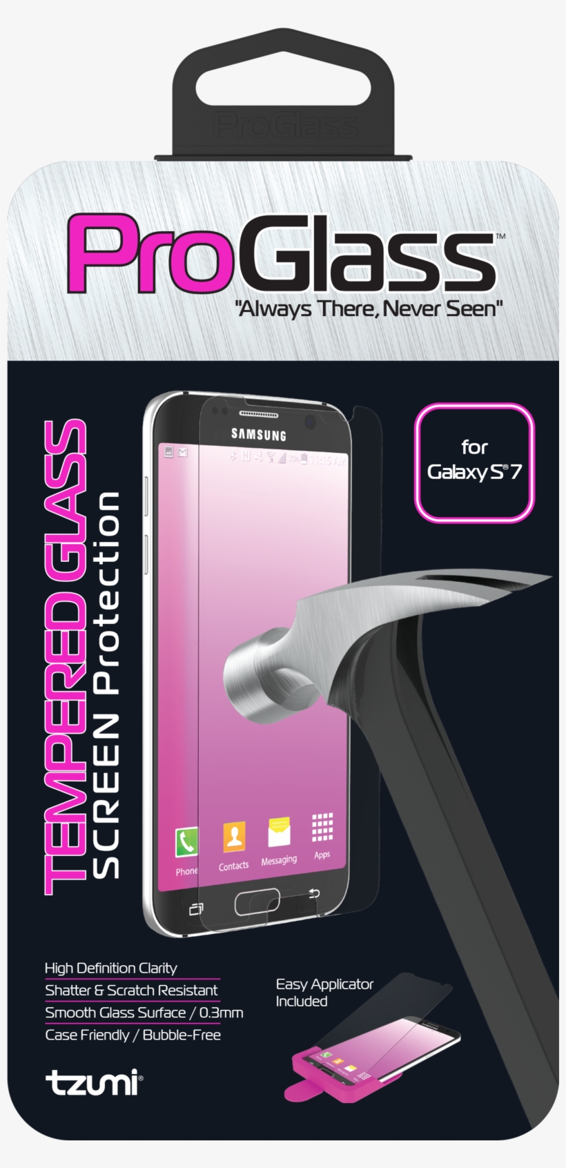 Proglass For Samsung Galaxy S7 Premium Tempered Glass - Iphone, transparent png