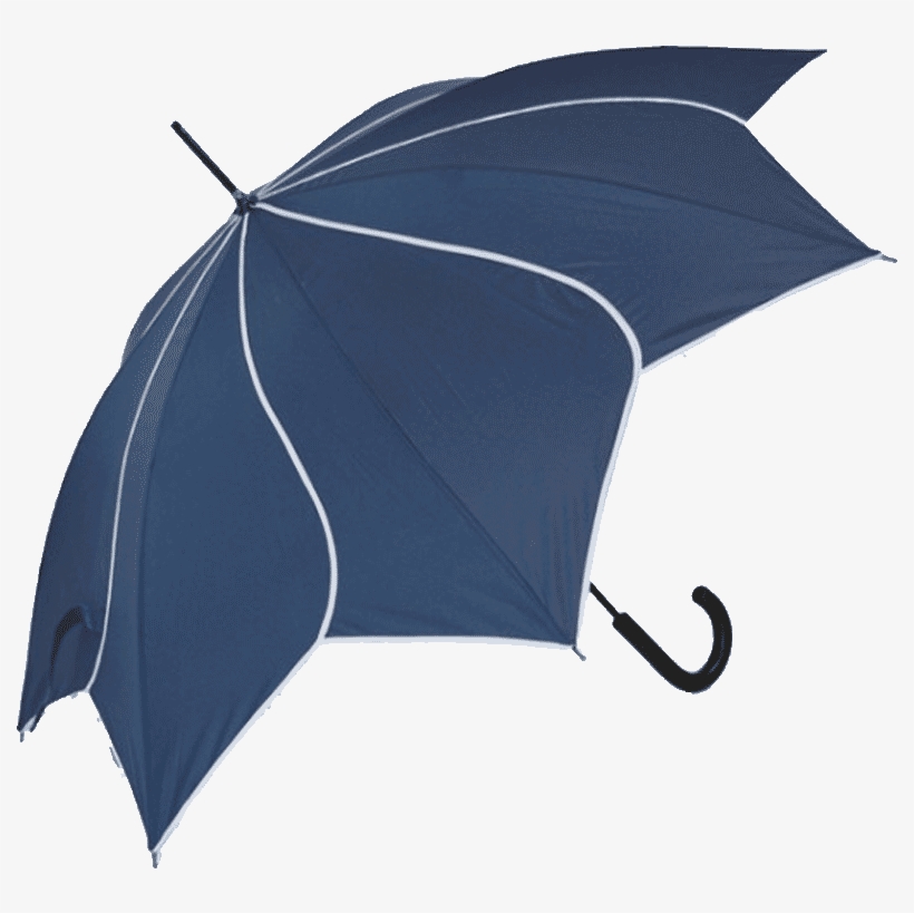 Navy Flower Umbrella - Funky Umbrella Drawing, transparent png