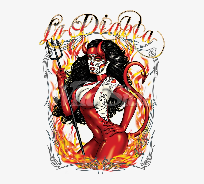 La Diabla - Devil Girl - Illustration, transparent png
