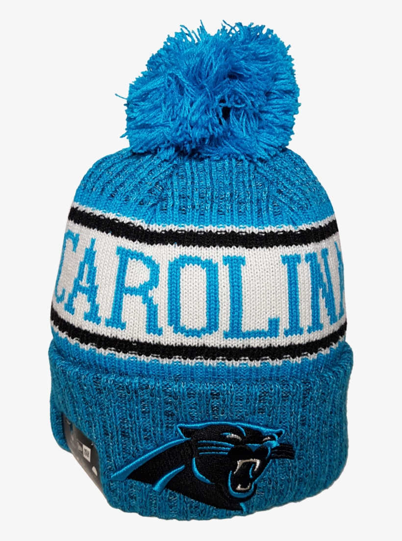 Carolina Panthers Nfl 18 Sideline Pom Toque More Than - Carolina Panthers Hat, transparent png