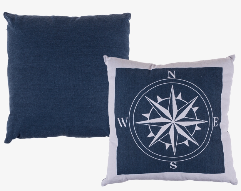 Blue/white Cushion - Throw Pillow, transparent png