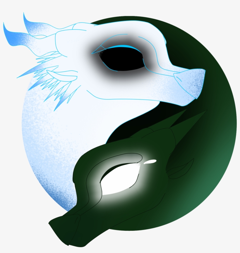Wings Of Fire Opposite Yin Yang By Nightfall - Icewing Nightwing Yin Yang Wings Of Fire, transparent png