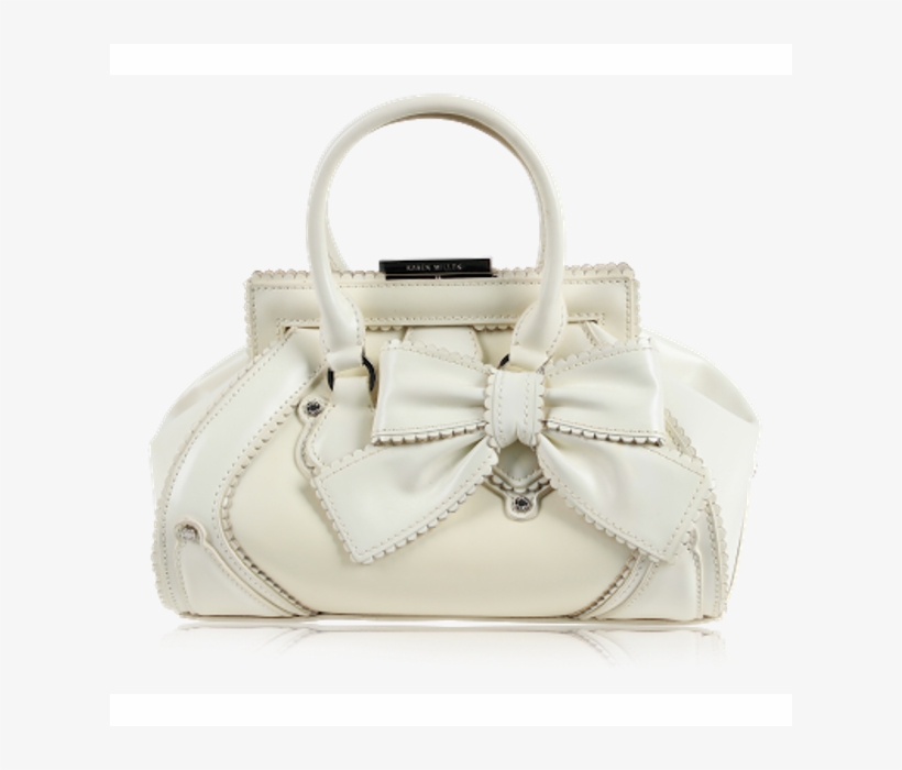 Karen Millen White Bag With Bow 0 Thumbnail - Handbag, transparent png