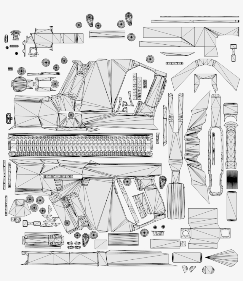 Just For The Sake Of Example, Here's A Good Uv Layout - Technical Drawing, transparent png