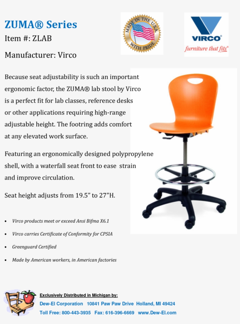 Zlab Zuma Lab Stool - Office Chair, transparent png