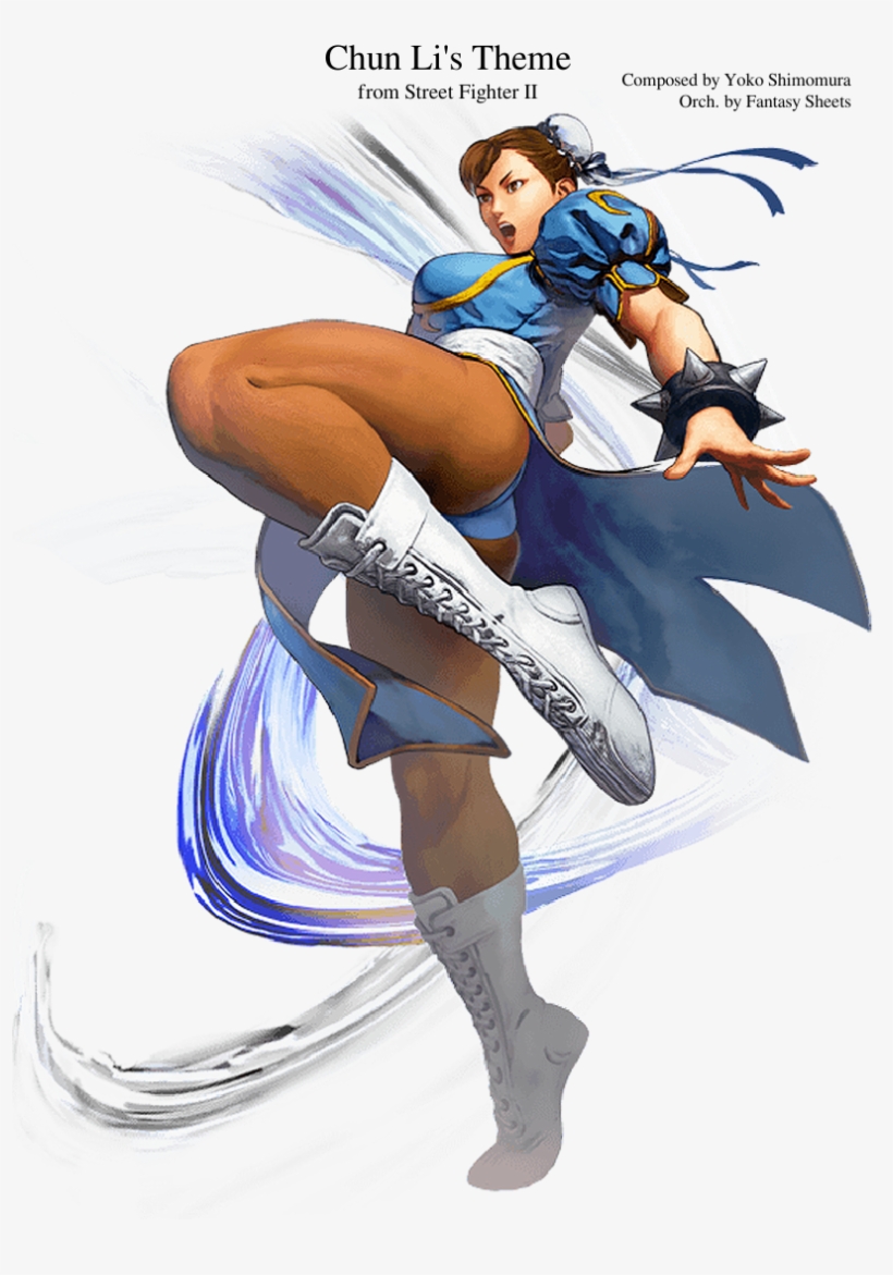 Chun Li's Theme Sheet Music Composed By Composed By - Chun Li Street Fighter, transparent png