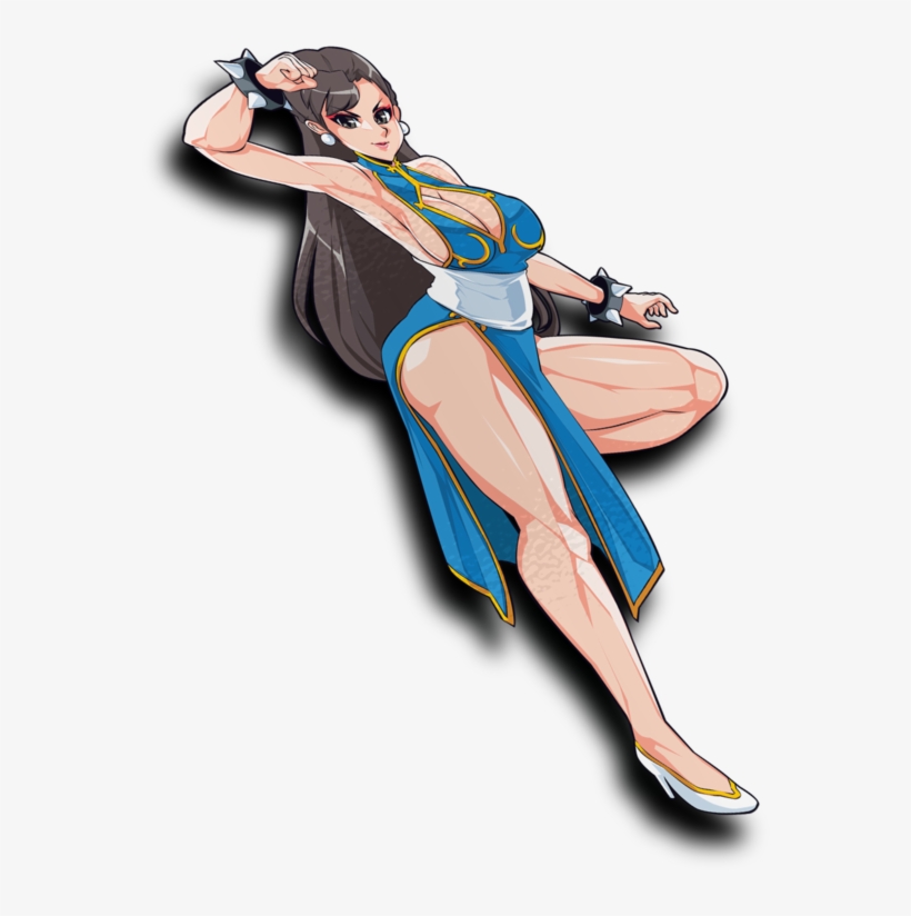 Chun-li Waifu Sticker - Illustration, transparent png