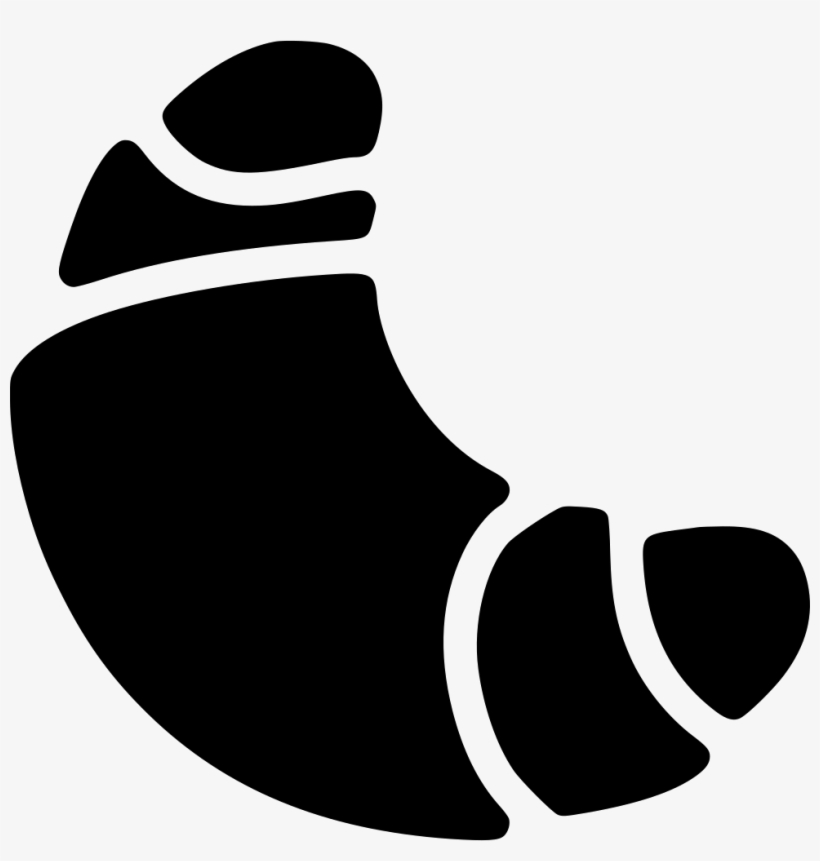Png File Svg - Croissant Silhouette Png, transparent png