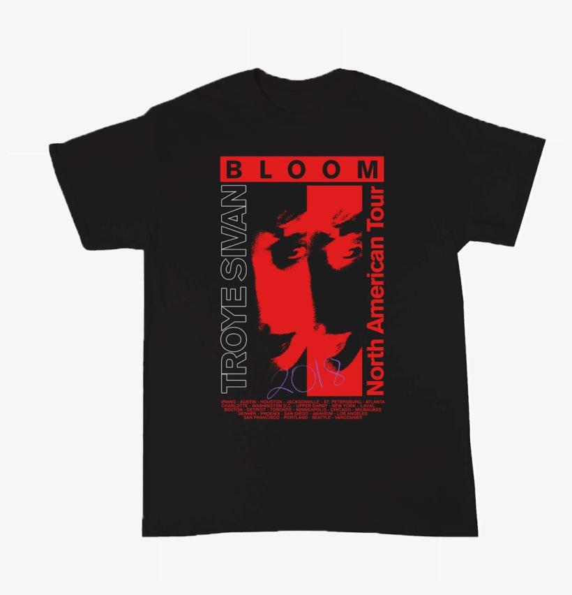 Tour Tee Black-troye Sivan - Troye Sivan Merch Bloom Tour, transparent png