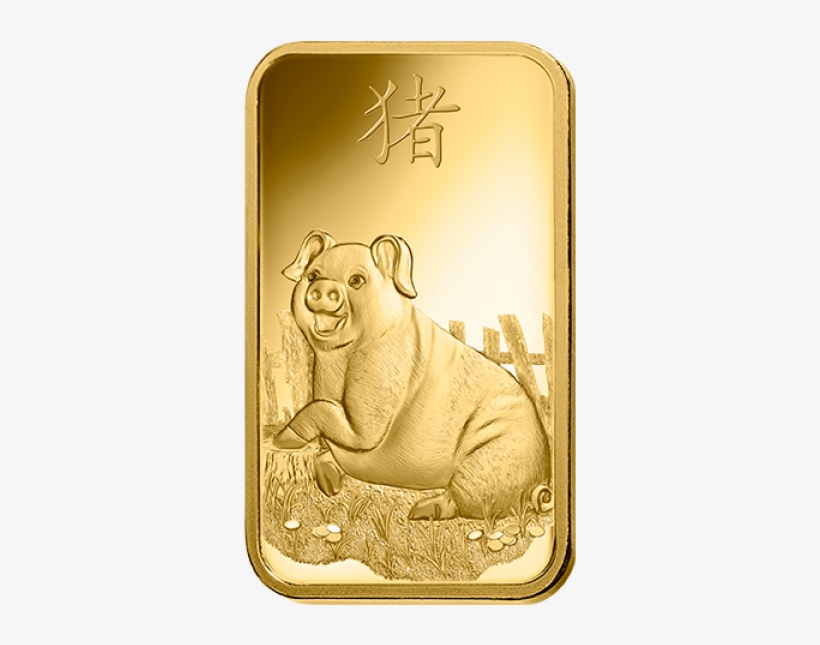Pamp Suisse 24k Gold Lunar Pig Collectible Gold Bar - Pamp Pig Gold Bar, transparent png