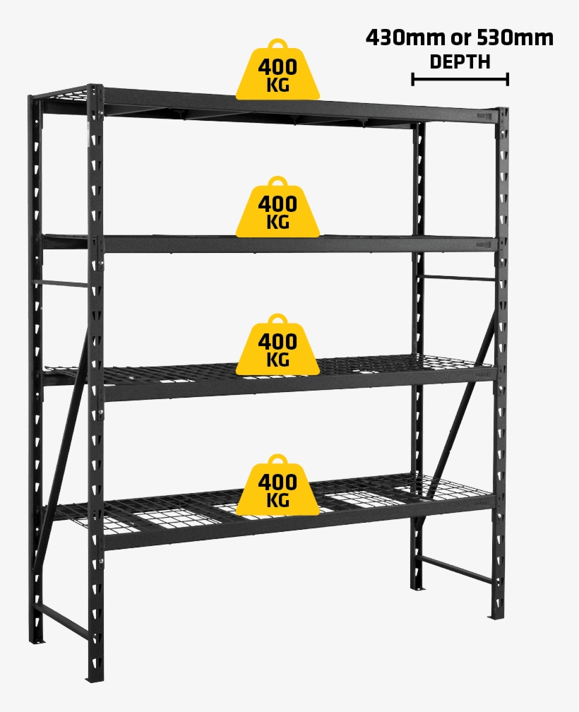Suitable Load Rating Of 400kg Per Shelf, This Range - Rack It 400kg, transparent png