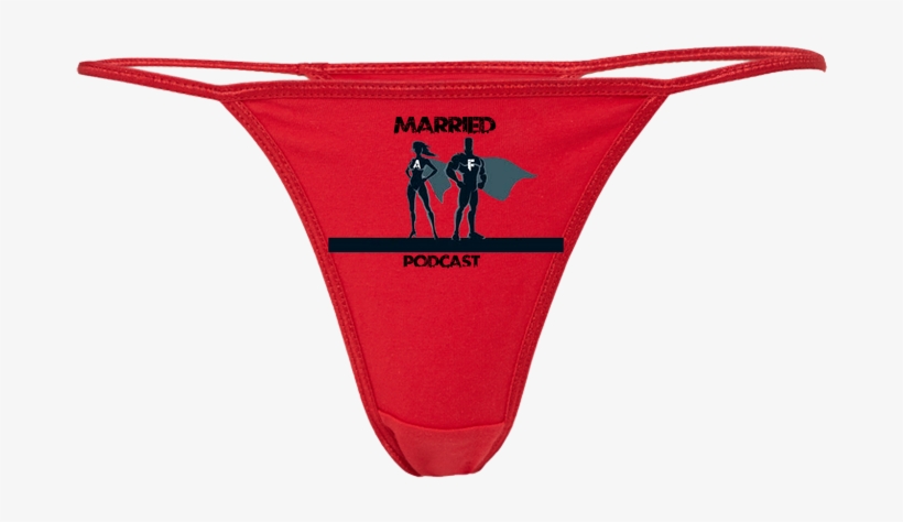 Married Af Podcast Thong - Versace Red Thong, transparent png