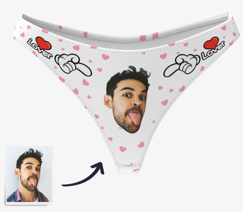 Women's Custom Face Thong Panty - Thong, transparent png