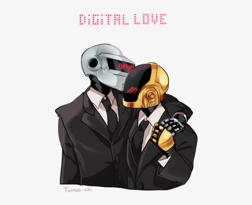 Art Daft Punk Digital Love Gay Robots - Daft Punk Animacion Love, transparent png