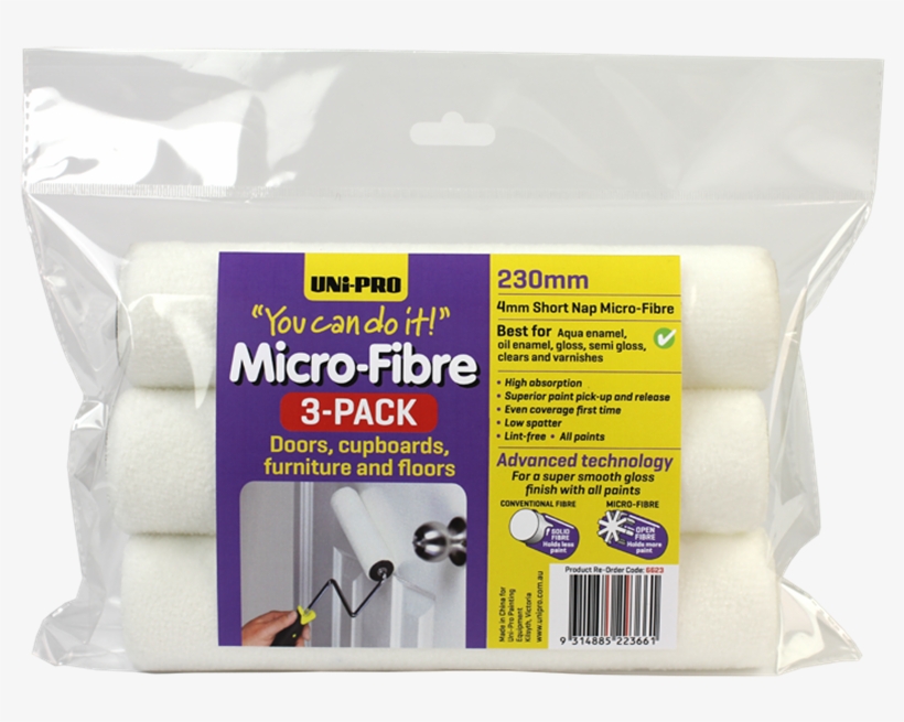 Uni Pro 230mm Micro Fibre Roller Cover - Paint Roller, transparent png