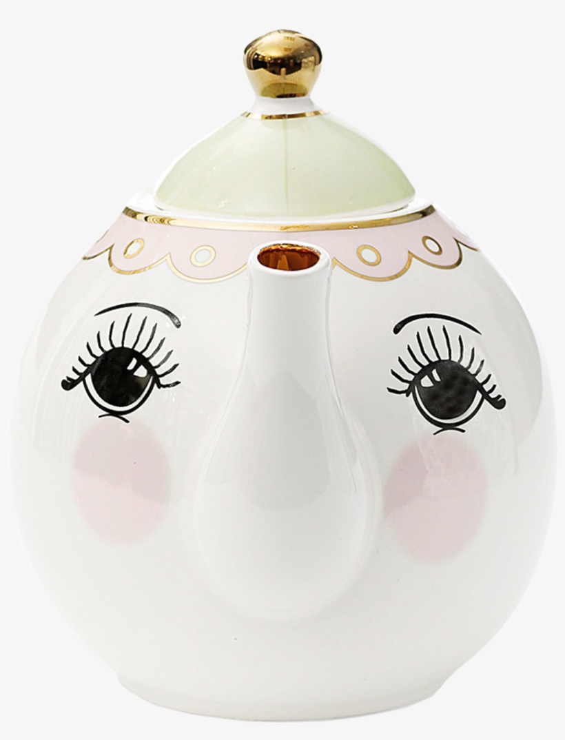 Miss Etoile Open Eyes Teapot - Ceramic, transparent png