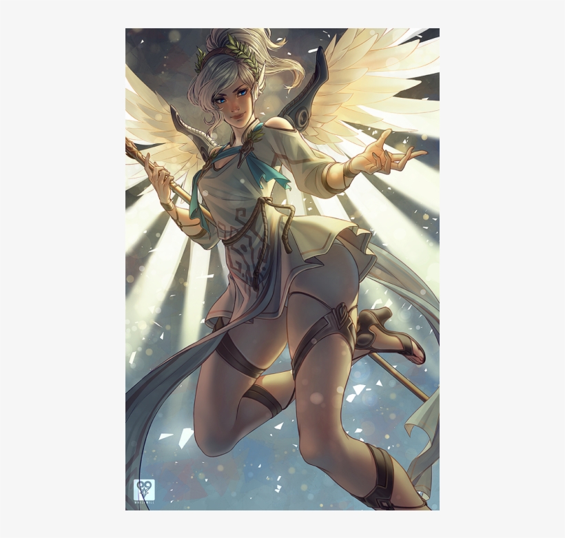 Winged Victory Mercy Fanart, transparent png