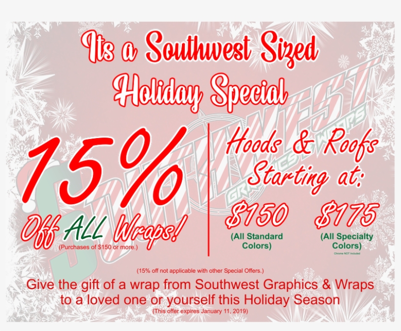 2019 Holiday Special Flier - Leesville Road Middle School, transparent png