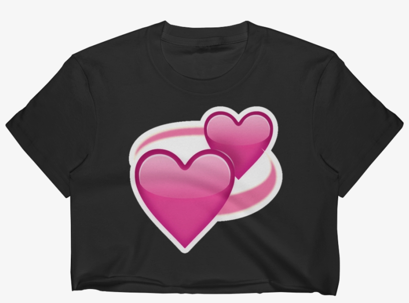 Emoji Crop Top Shirt Revolving Hearts Just Emoji Png - Heart, transparent png