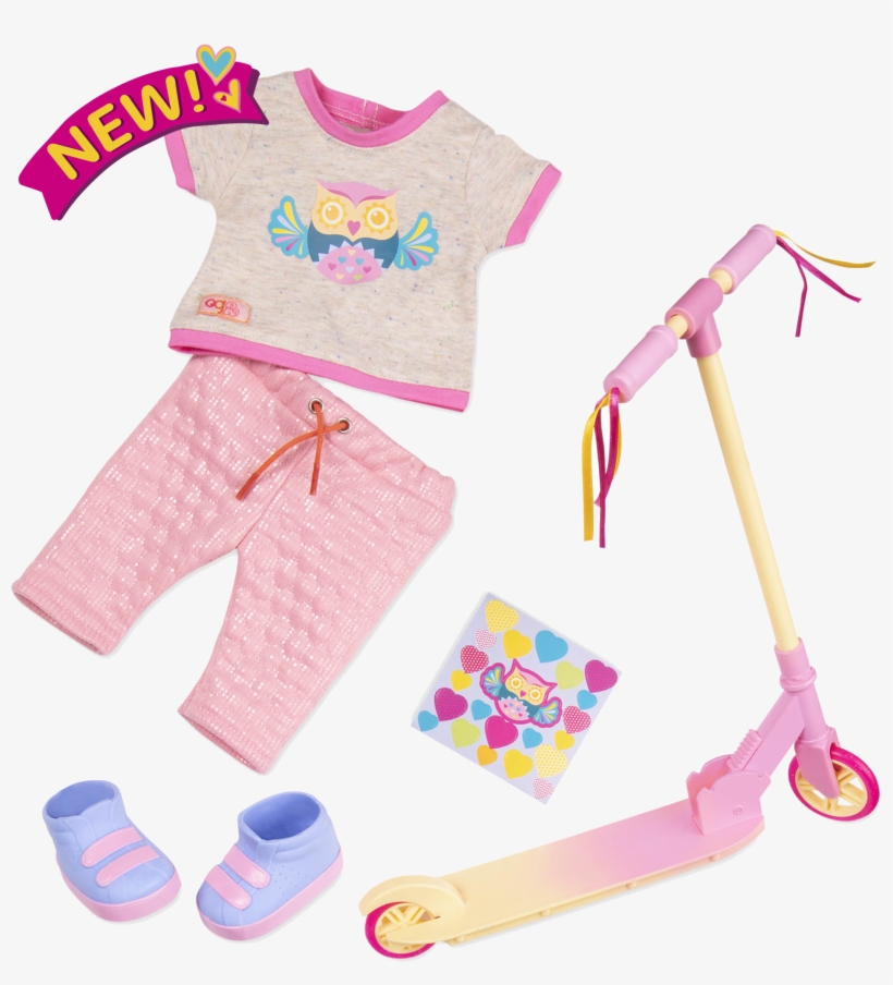 Owl Be Cruisin Deluxe Scooter Outfit For 18-inch Dolls - Toy Instrument, transparent png