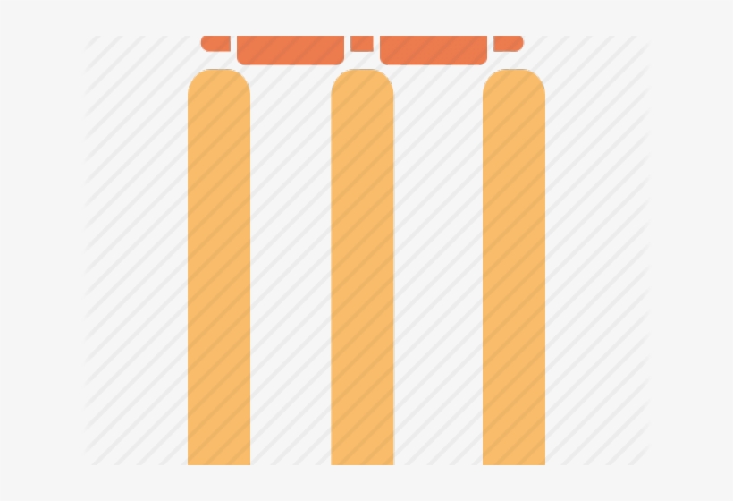 Stump Clipart Cricket Wicket - Orange, transparent png