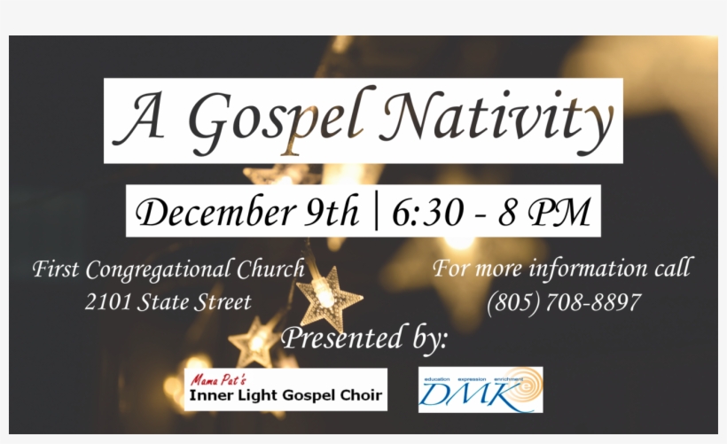 "a Gospel Nativity" Presented By Inner Light Community - Monotype Corsiva, transparent png