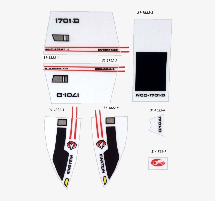 Star Trek Tng Ship Decal Set, transparent png