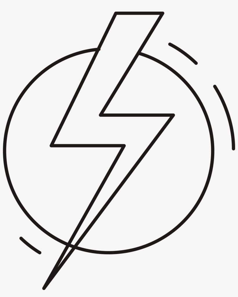 Icono Rayo - Line Art, transparent png