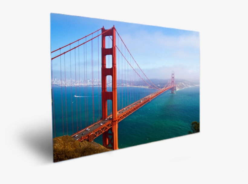 Famous Golden Gate Bridge - Self-anchored Suspension Bridge, transparent png