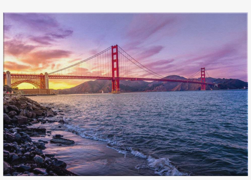 "golden Gate Bridge" Canvas - Beautiful Scenery In Us, transparent png