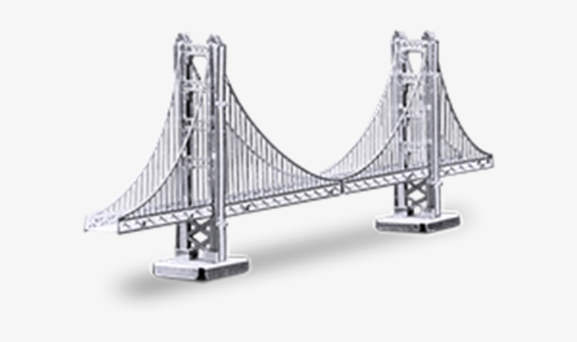 Metal Earth San Francisco Golden Gate Bridge 3d Famous - Puente Golden Gate Estructura, transparent png