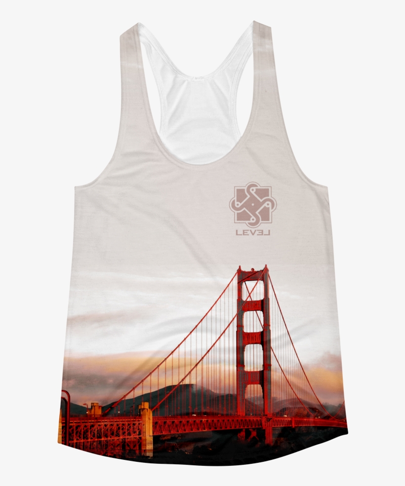 Image Of Womens Golden Gate Racerback Tank - Golden Gate Bridge, transparent png