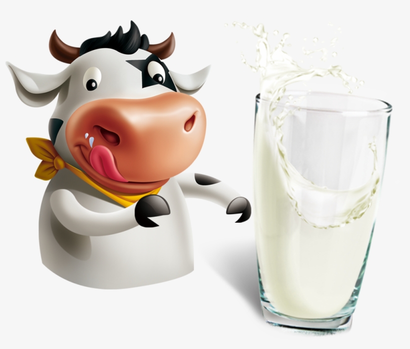 Milkshake Cattle Soured Milk Cream - Cow In Milk Png, transparent png
