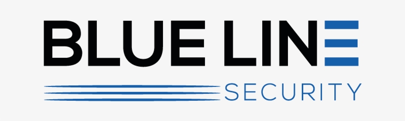 Logo For Blue Line Security - Electric Blue, transparent png